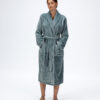 Torekov Bathrobe Dusty Green Women