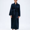 Torekov Bathrobe Dark Blue Women Long
