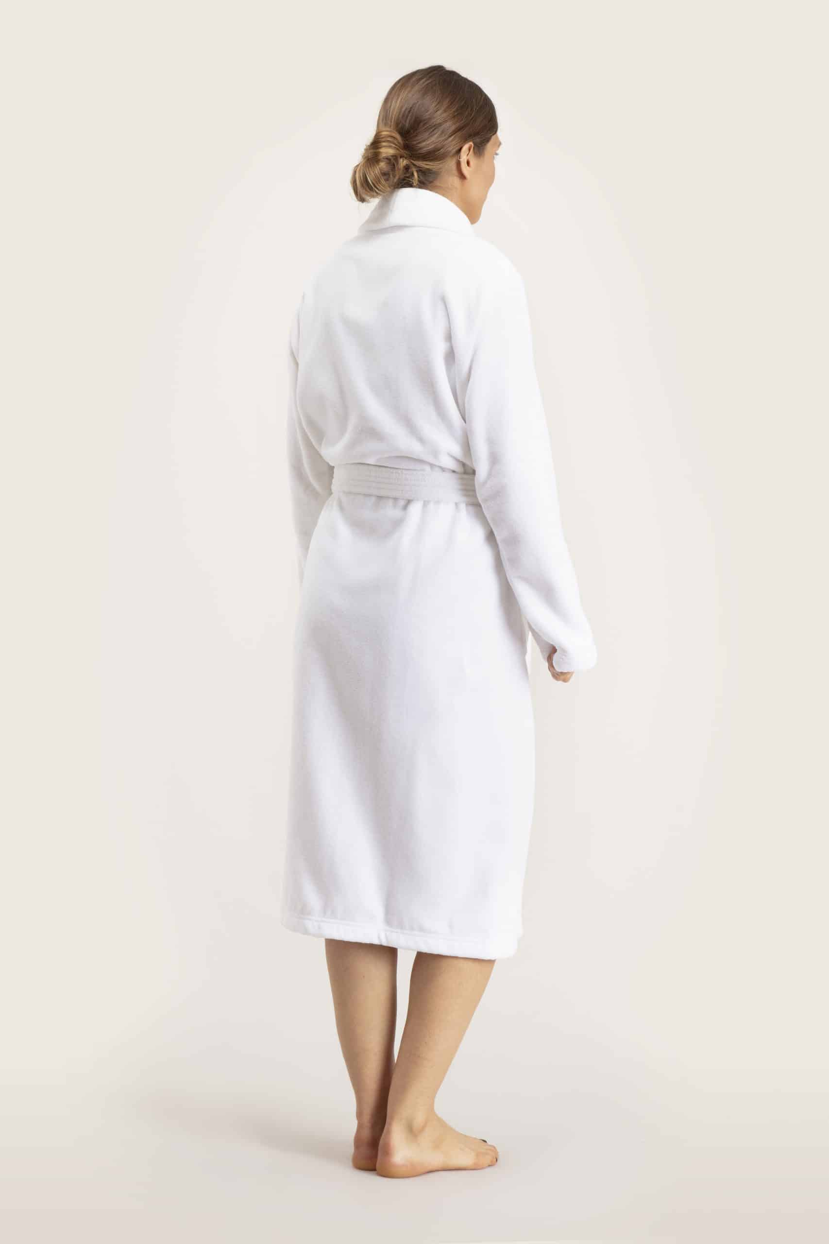 Torekov - Womens's Terry Cloth Bathrobe, White - Pellevävare