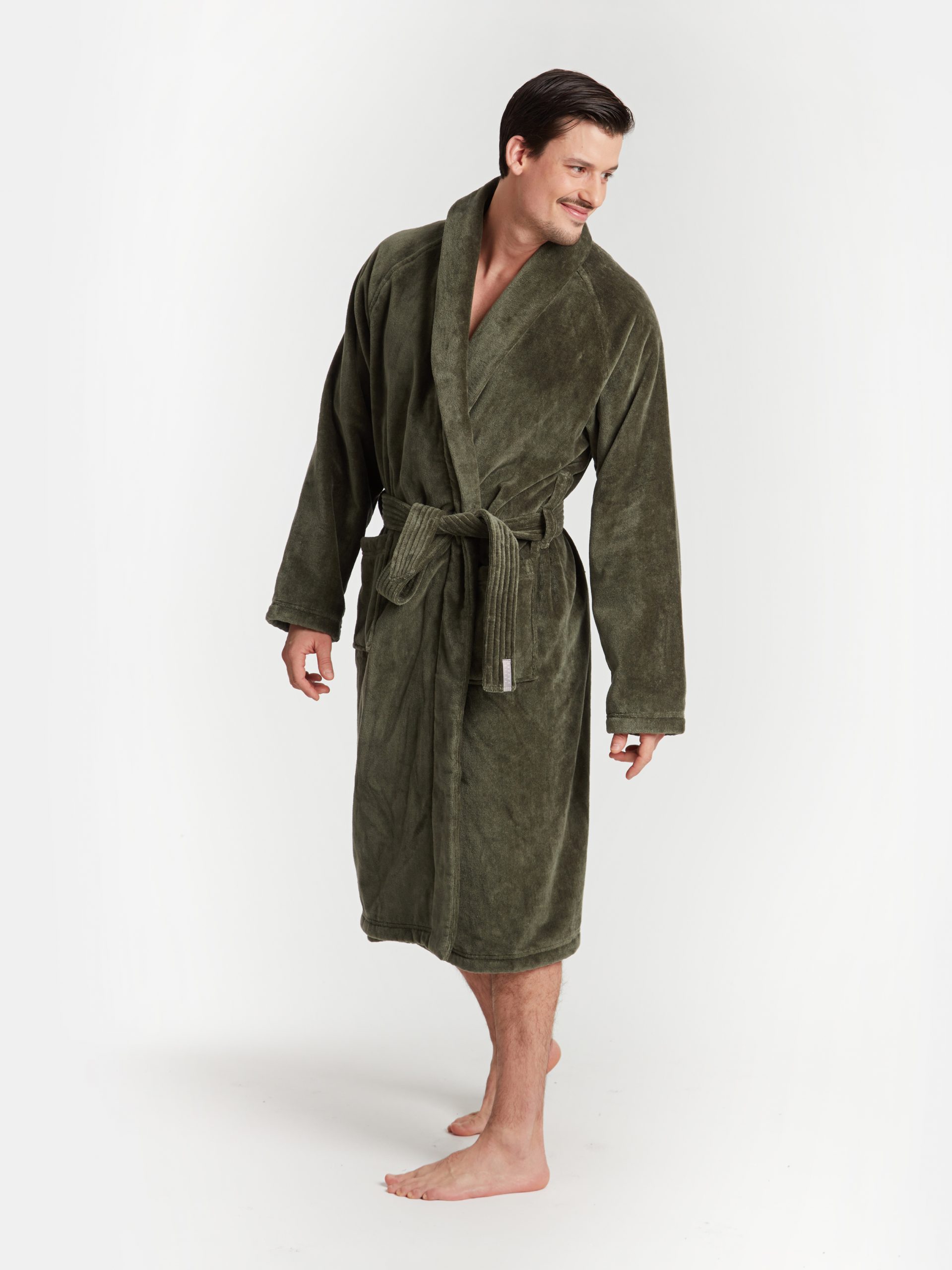 Men’s Bathrobe Torekov Forest Green - Pellevävare.com